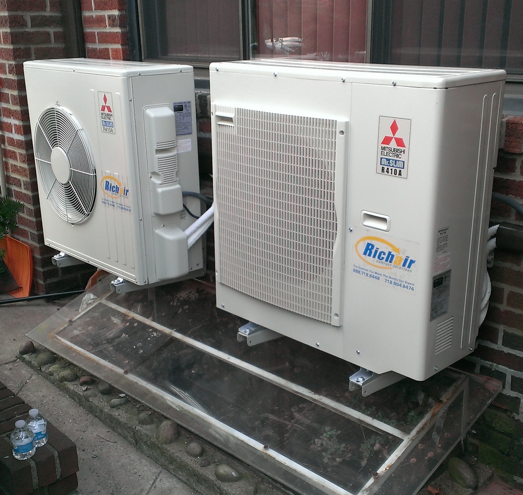 Two mini split condensers in Forest Hills, NY
